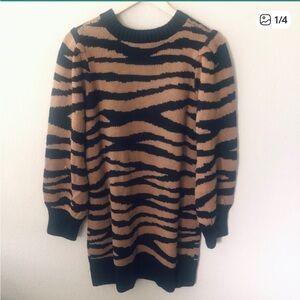 Zebra print Sweater Dress
